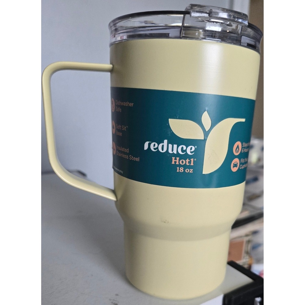 Reduce Hot1 18oz Travel Mug French Vanilla Stainless Steel Insulated Coffee Cup